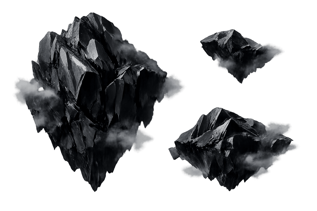 Floating obsidian